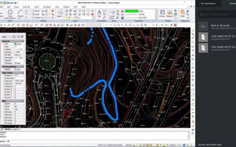 CMS IntelliCAD 8.1 PE DWG file compatible cad software subscription